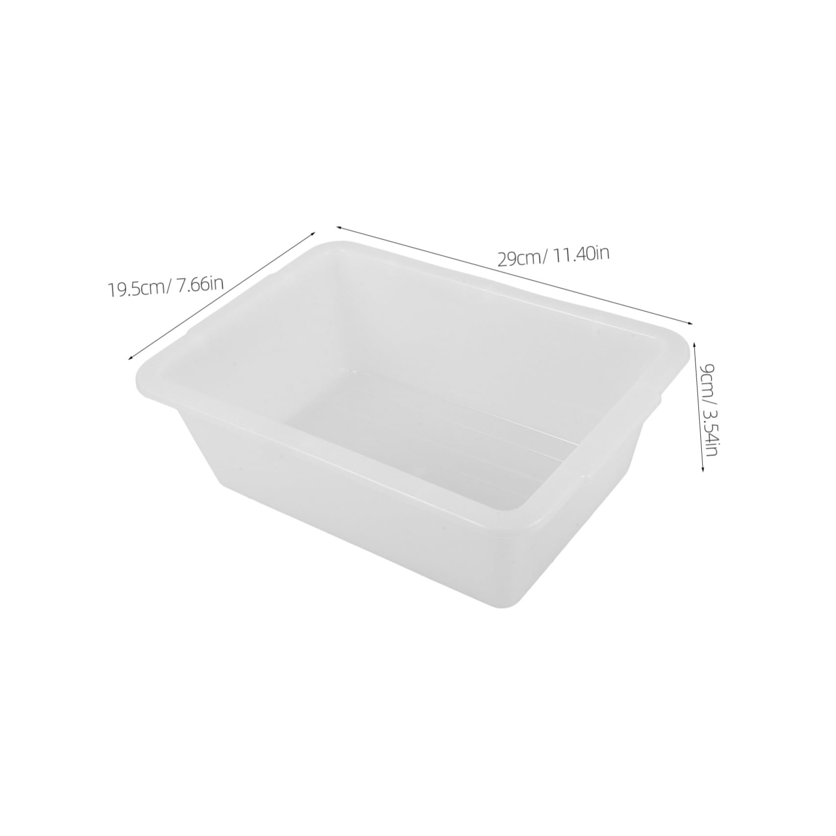 HEALEEP 3pcs Box Utility Rectangular Plastic Storage Bin Dish Wash Basin Tub with Handle for Restaurant Kitchen and Catering Use Multi Occasion Tote Tub for Food and Organization