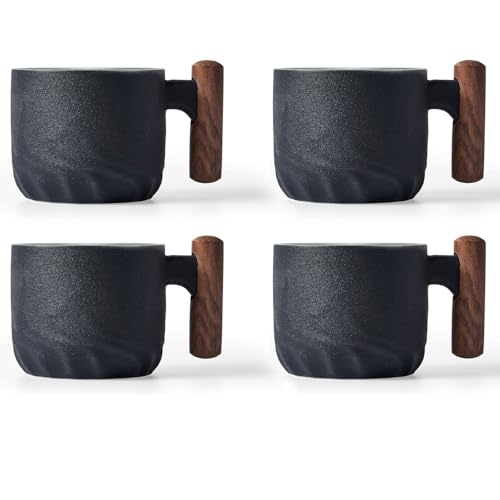 ERBO 4er Set Espressotassen 70 ml, Premium Espresso Tassen mit Henkel,...