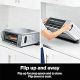 Ninja FT405CO 10-in-1 Digital Air Fry Oven with Extra Large Capacity, Flip Up and Away, Stainless Steel Body, and Temperature Control (Renewed)