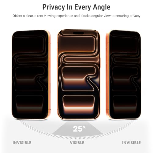 Image of DailyObjects ZeroBubble QwikInstall Privacy Screen Protector with Applicator Tray | Compatible with iPhone 17 Pro Max
