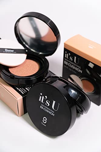 Sistar Skin Perfecting Bb Cushion Full Coverage Long Lasting Natural Glow Foundation On The Go Case With Mirror (Deep) #TOP2