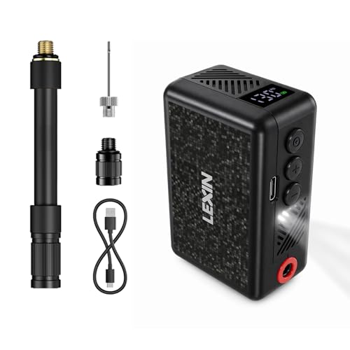 Image of LEXIN P2 Mini Electric Bike Pump, 130 PSI Portable Bicycle Air Pump