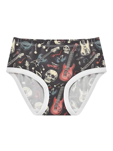 ZZKKO Crazy Music and Rock Guitar Girls Underwear Toddler Panties for Girls Comfort Brief Size 2-8T