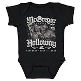 500 LEVEL UFC 329 McGregor Vs. Holloway 2 Match Up One-Piece Infant Bodysuit (Black, 6M)