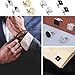 Kifmurase 16 Pairs Cufflinks for Men, Fashion Diverse Style Cuff Links Gold/Sliver/Black Disc Square Rectangle Cuff Links, Classic Striped Pattern Men’s Cufflinks for Business Wedding Party Shirt Suit