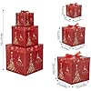 URMAGIC Christmas Nesting Gift Boxes,3 Pack Square Christmas Stacking ...