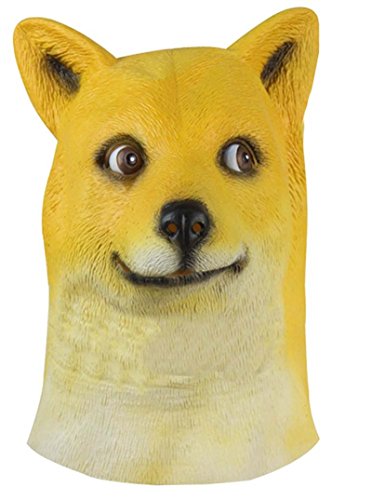 Miyaya@ Funny Doge Dog Animal Head Mask for Mask Festival、halloween、easter or Dance Party