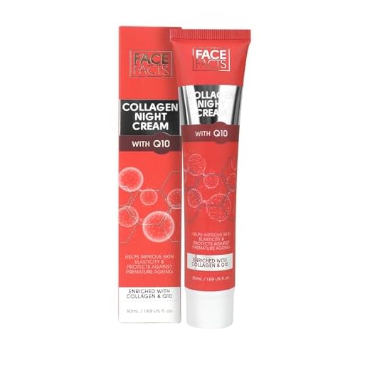 Face Facts Collagen Q10 Night Cream, Ubiquinone (Q10), Vitamin E and Collagen; Improves skin elasticity and protects skin against premature ageing 50ml