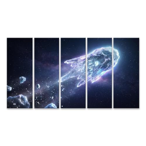 Tableau comète mystique islandburner XXL : décoration murale espace 5 pièces