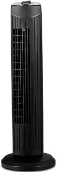FANTASK Tower Fan, 28 Inch Quiet Oscillating Fan, 3 Wind Speeds & Modes, Bladeless Standing Cooling Fan, Air Circulator Fan for Home Office Kitchen, Floor Fan for Bedroom Room Black