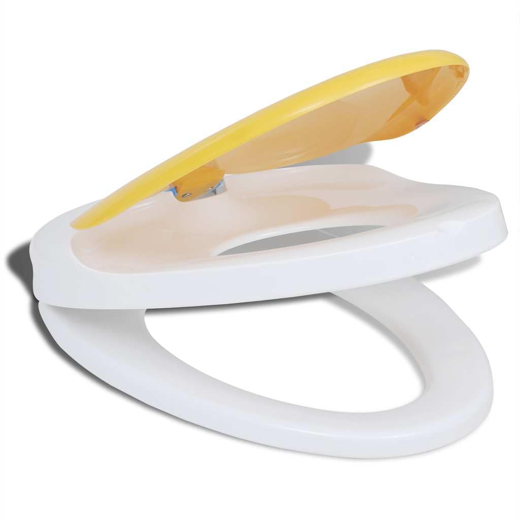 Sedile WC con abbassamento automatico, coperchio WC in plastica di polipropilene, rimovibile, con sedile per vasino, adatto a tutti i WC comuni, facile da montare