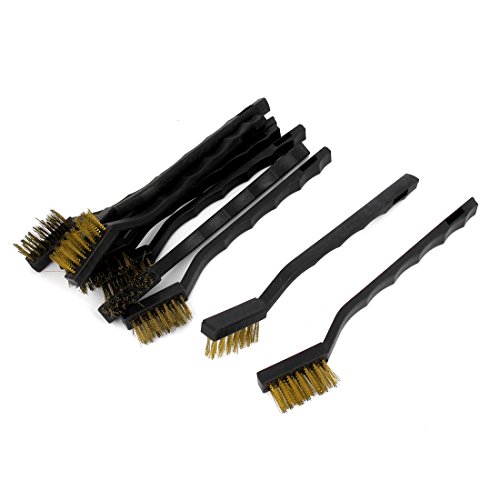 Aexit Black Plastic Handle Brass Wire Cleaning Brush 10pcs (bb109efdac247aa5d9d68a6a5bae5d37)
