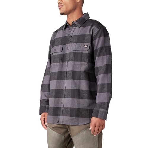 Dickies mens Heavyweight Flannel Work Shirt3