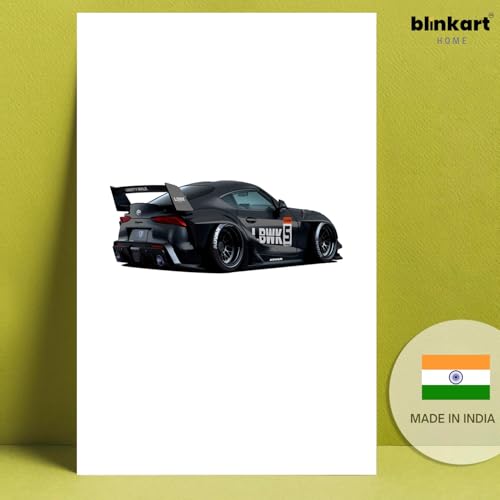 Image of BLINKART Toyota Supra (A90) Car Posters Sticker Gift Items for Boys Room Wall Decor || Comes with Double-Sided Tape|| Decoration Bedroom Living Room Office Studio Decor | 12x18 In (A3) - CAR-296