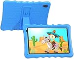 BYYBUO Kids Tablet, 10.1 inch Android 13 Tablet for Kids | 4GB RAM 64GB ROM,5000mAh Battery,Bluetooth, Wi-Fi, Dual Cameras, Multifunctional,Light Blue Protective Case