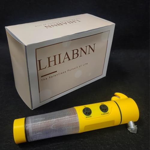 Lhiabnn Multi-Fuction Car Hammer Car Emergency Window Breaker And Seatbelt Cutter Car Escape Tool With Flashlight And Beacow Light thumb #1