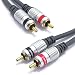 Produktbild VITALCO Cinch Audio Kabel 0.5m 2 Chinch Stecker zu 2x Cinch-Stecker Stereo RCA