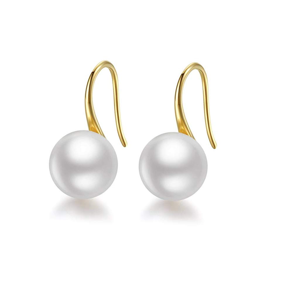 PRAANJALPearl Earrings, 925 Sterling Silver Pearls Earrings for Women, AAA Quality Pearl Earrings with Cubic Zircon | Hypoallergenic Pearls Earrings for Girls & Women