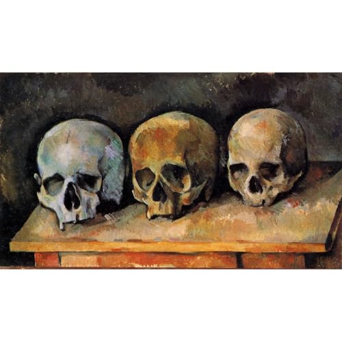 Nature morte avec trois crânes poster roulé ARTICULOZY 76x101 cm