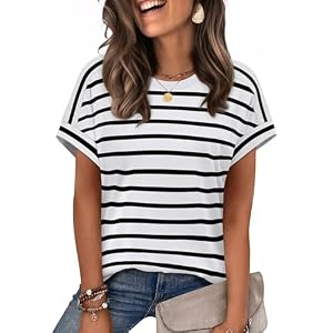 WIHOLL Womens Tops Short Sleeve Shirts Summer Outfits 2026 Spring Dressy Casual Clothes Clothing