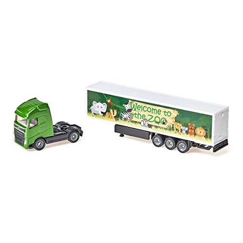 siku 1627, Sattelzug, Metall/Kunststoff, 1:87, Grün, Bereifung aus Gummi, Öffenbare Heckklappe