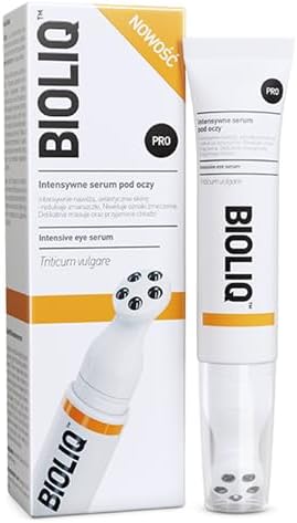 Bioliq - Pro Intensive Eye Serum - Hyaluronic Acid for Moisturizing, Wheat Sprout Extract for Wrinkle Smoothing, Dark Circle, Cooling Roller - 15 ml