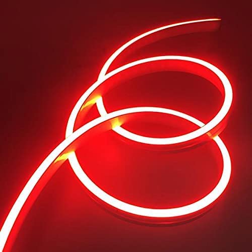 Image of Led Strip RSCT Neon Rope Light Silicon DC Light (5 Meter /16.4 Feet) or Indoor and Outdoor Flexible Waterproof Decorative Light with 12v DC Adapter Include - Red