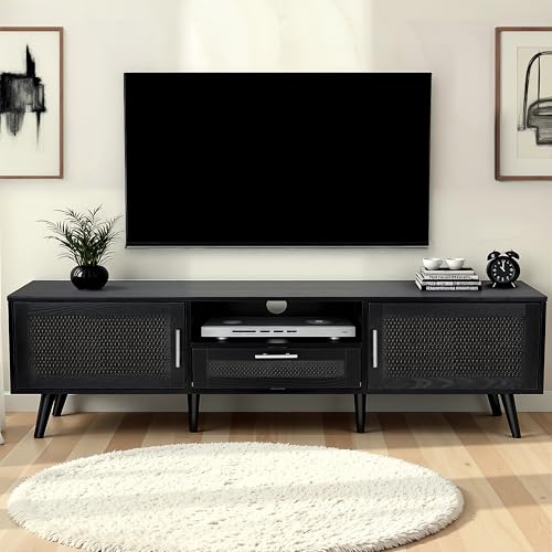 Finnhomy 59 Inch Boho TV Stand for up to 70