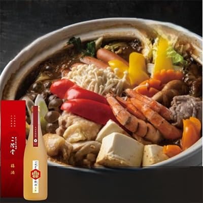 鶏カレー鍋セット&二階堂 梅酒(化粧箱入り) 720ml おつまみセット(複数個口で配送)
