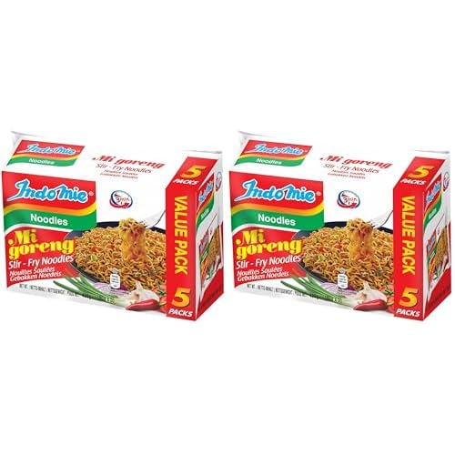 INDOMIE - Instant Nudeln Mi Goreng 5-Pack - (1 X 5 X 80 GR) (Packung mit 2)