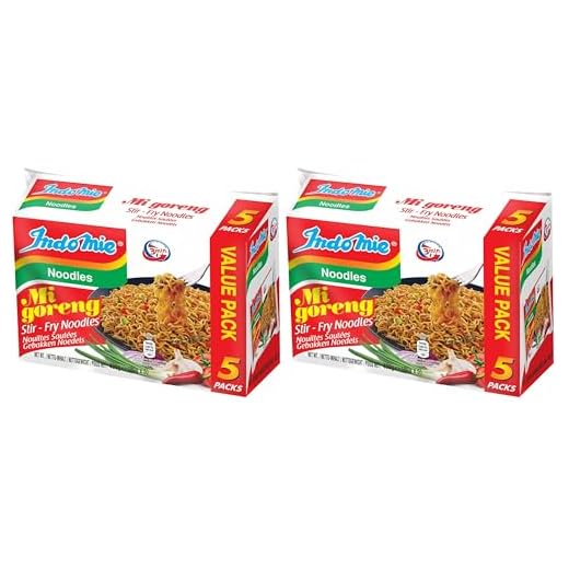 INDOMIE - Instant Nudeln Mi Goreng 5-Pack - (1 X 5 X 80 GR) (Packung mit 2)