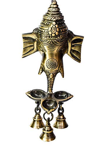 Ganesha mur suspendu laiton pour harmoniser l'énergie de la maison
