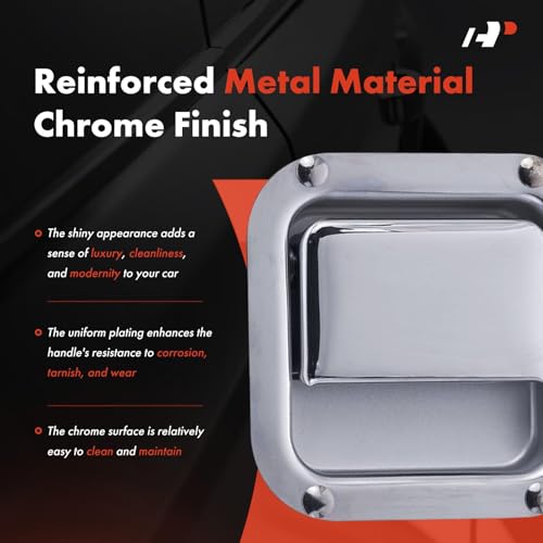 A-Premium Front Left Driver Side Interior Door Handle Compatible with Kenworth K100E 2005-2006, T400 1989-1998, T450 1993-1997, T600A 1986-2005, T800 1987-2005, W900 1982-2004, Chrome by A-Premium - Used condition - Image 4