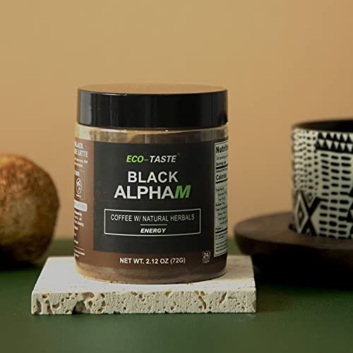 Black Alpham Coffee For Men’s Natural Energy With Maca Root And Reishi Extract, 24 Servings #TOP4