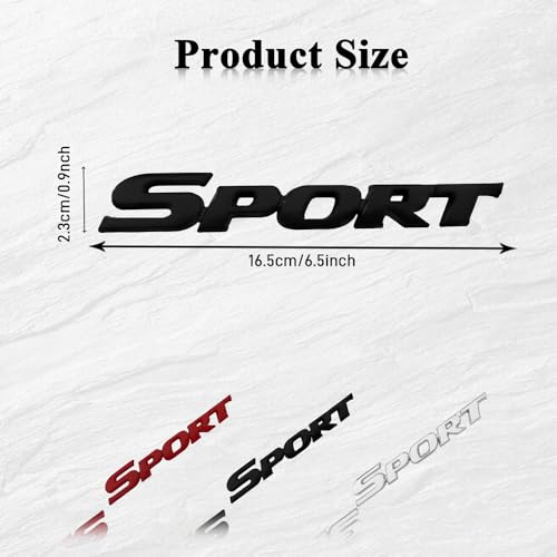 Image of Universal 4X4 Emblem Badge 3D Logo, Emblem Sticker, 3D Fender Badge Decal Car Sticker, Full Coverage Adhesive Replacement Compatible with Toyota 4Run, Tun Truck Pickup Model (Sport, Black)
