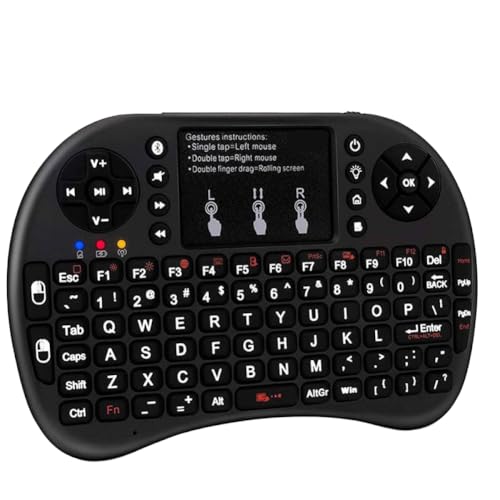 Clavier sans fil avec pavé tactile rétroéclairé i8 Plus BT haute précision 2.4GHz