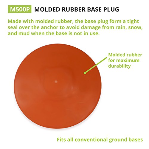Image of Champion Sports Orange Rubber Baseball Anchor Plug - Heavy-Duty Molded Base Plug