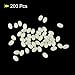 PATIKIL 6x4mm Luminous Fishing Beads, 200 Pieces Soft Plastic Glow Fishing Bait Eggs Rig Bead Tackle Tool Oval, White