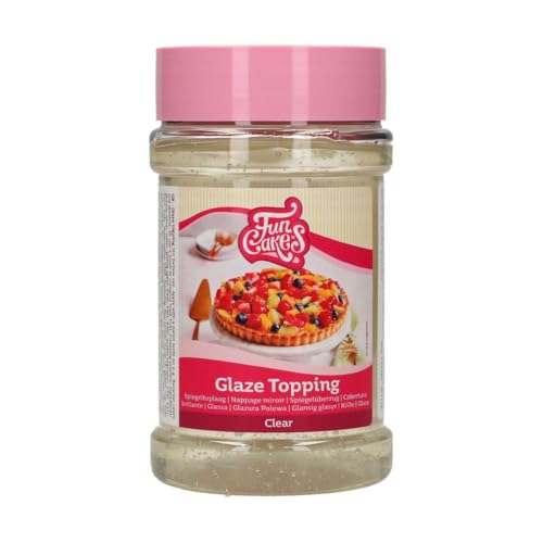 FunCakes Glaseado, Cobertura Brillante para Tartas y Pasteles, Sabor Neutro, Glaze Topping, 375 g