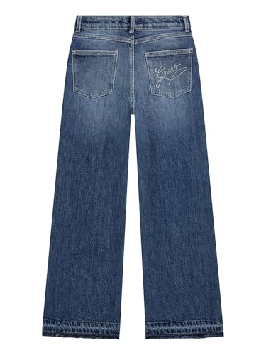 GUESS Girls' 90s Fit Denim Jeans with Applied Pearls4