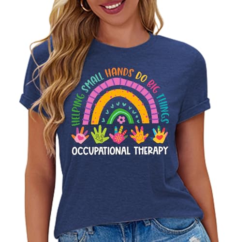 Occupational Therapy Shirts Women OT Month Tee Pediatric Occupational Therapy Tops3