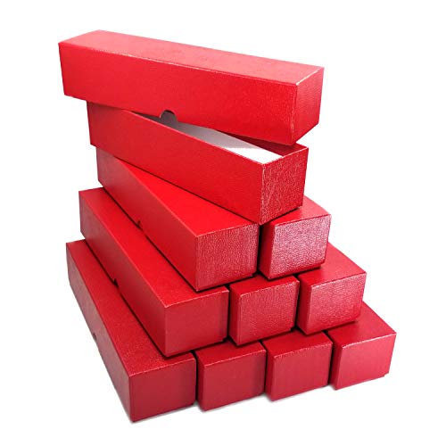 Caja decorativa roja para monedas 2x2x9 pulgadas miniatura 1