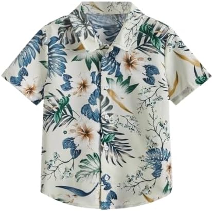 Hindva Collection Kid's Boys Cotton Shirt Casual Wear for Children | Stylish & Comfortable Outfit for Boys | Half Sleeve Shirt, Party & Gifting