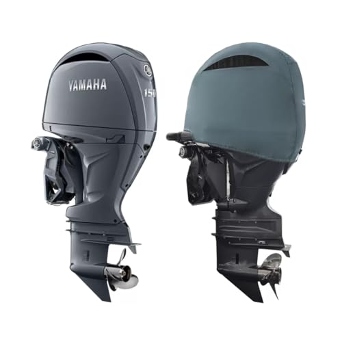 Oceansouth Custom Fit Vented Covers for Yamaha Outboard Engine (Gray F150D-F200F 4CYL 2.8L (From 2023 up to 2024))