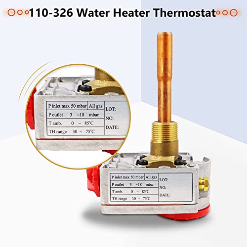 110-326 Gas Water Heater Valve，Natural Gas Water Heater Thermostat With 1-3/8" Shank,3-1/2" W.c. #TOP2