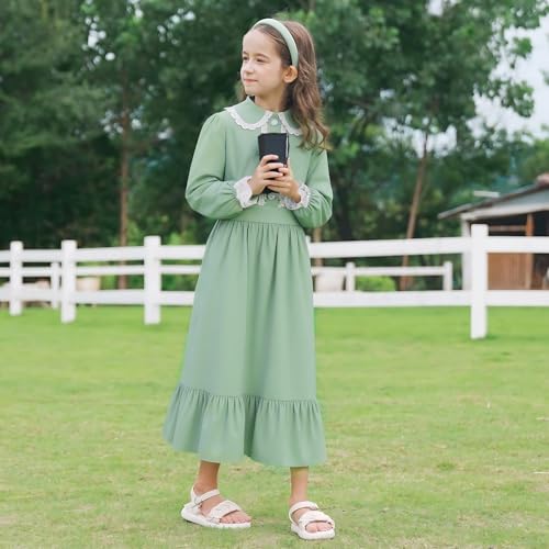 Disfraz de niña Colonial Verde de 12 años miniatura 2