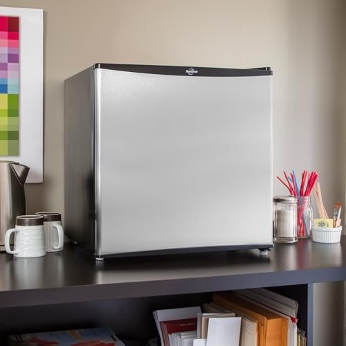 Image of Koolatron Refrigerator - Mini Fridge With Freezer For Kitchen, Bedroom, Office, Dorms, Cool Storage For Wine, Beverages, Compact Free Standing, 1.6 Cubic Feet Capacity, White