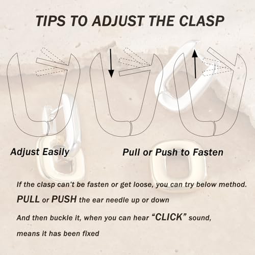 Convertible Chunky Hoop Earrings for Women Trendy: Paperclip Link Hoop Earrings Two-Tone Plated Geometric Drop/Dangle Huggie Hoop Earrings Hypoallergenic Lightweight Trendy Gold Jewelry3