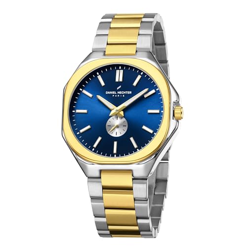 Image of Daniel Hechter Paris Villiers Collection Analog Watch for Men with Round Dial, Small Seconds Sub-Dial, Luminos Hand and Hour Markers and Stainless Steel Strap - DHM1052