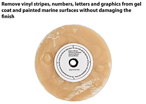 Cubitron 3M Stripe Off Wheel – Klebstoffentferner – Radiergummi – Entfernt Abziehbilder, Streifen, Vinyl, Bänder und Grafiken – 10,2 cm Durchmesser x 5/8 Zoll Dicke – 07499 – 1 Stück